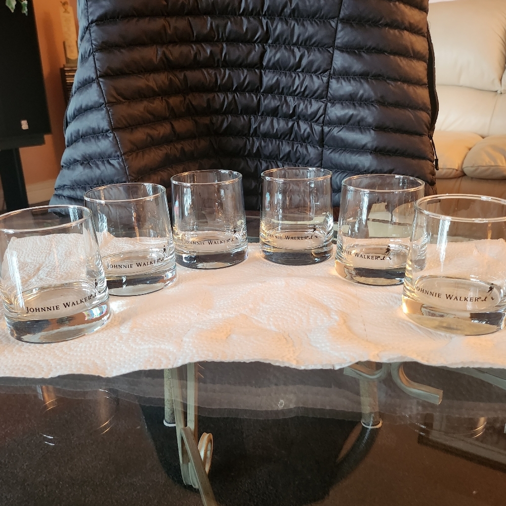 Vintage Johnny Walker Whisky Glasses